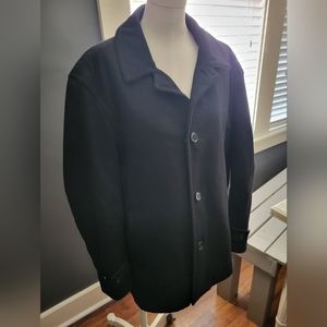Mens London fog black coat size xl